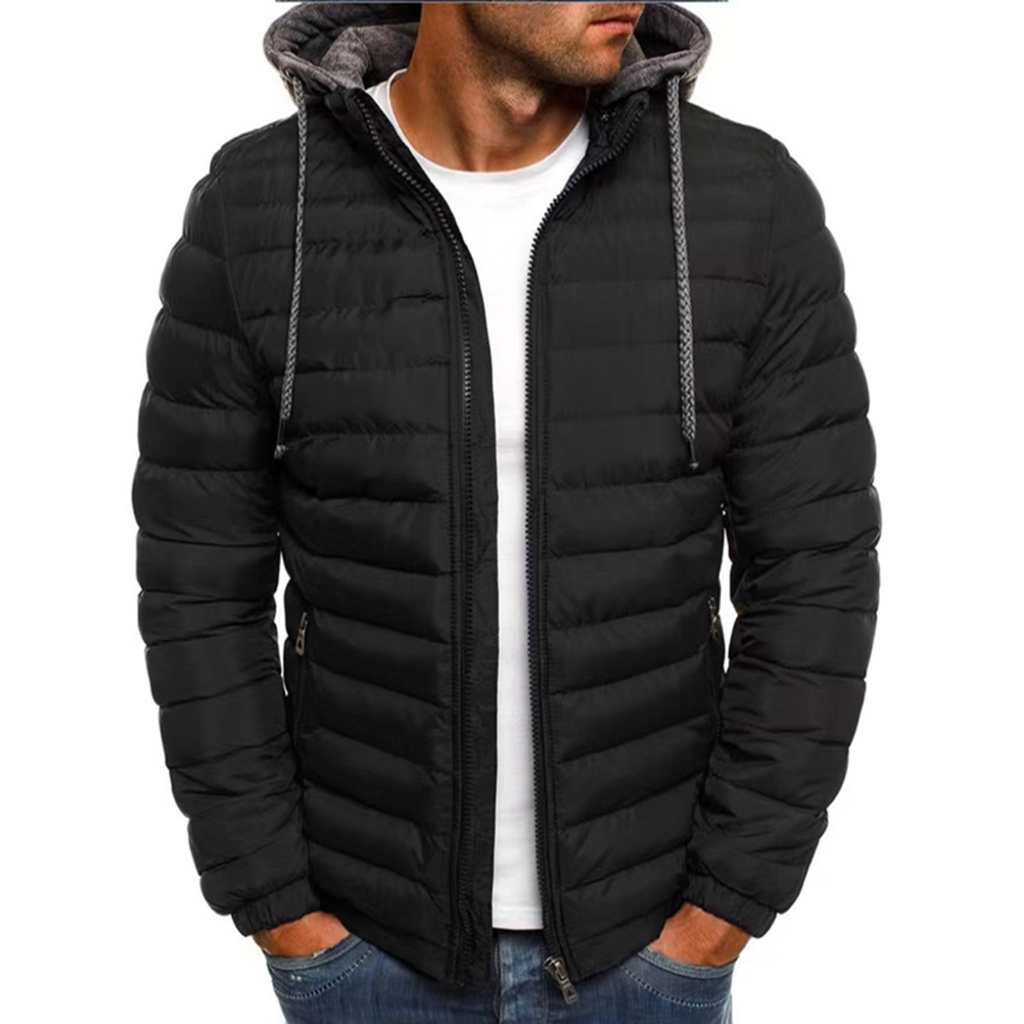 2024 Mais Tamanho Casaco De Puffer De Poliamida De Nylon Para Homens Inverno Forrado De Bolso Interno