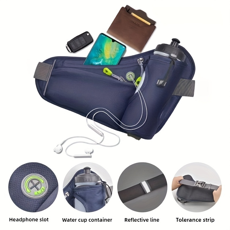 Pochete Esportiva Corrida Telefone Móvel Com Porta Garrafas De Água Para Caminhadas Ciclismo