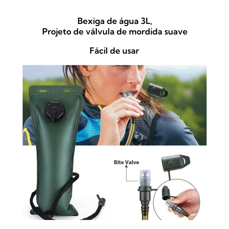 Bolsa Saco Estanque 3l Impermeável Camping Acampamento Água Mochila de hidratação para ciclismo