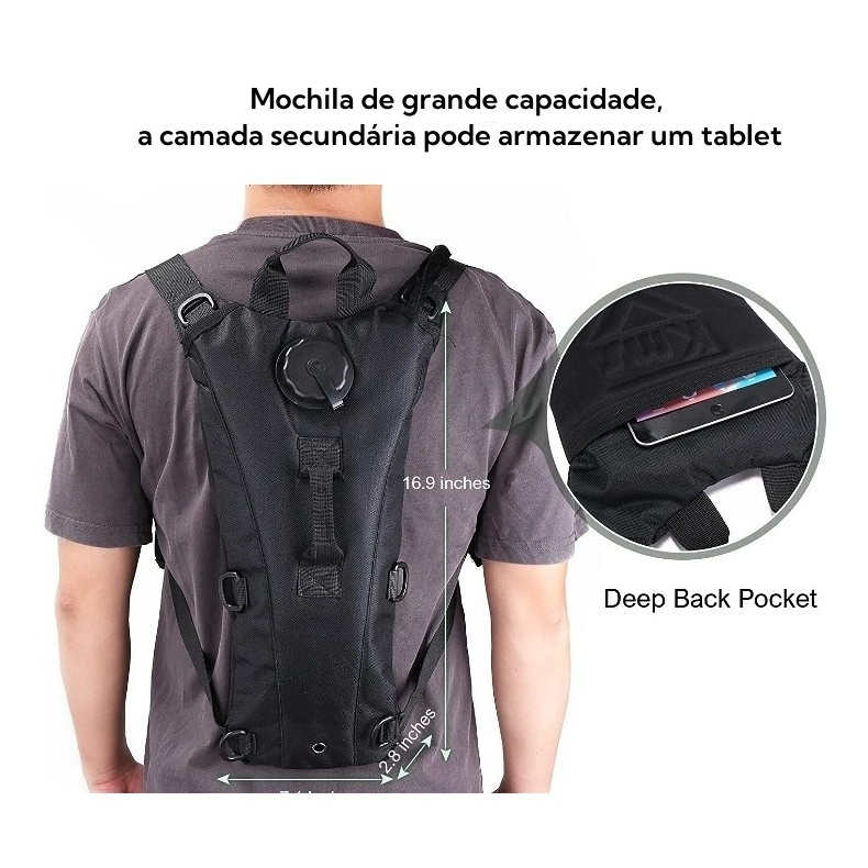 Bolsa Saco Estanque 3l Impermeável Camping Acampamento Água Mochila de hidratação para ciclismo