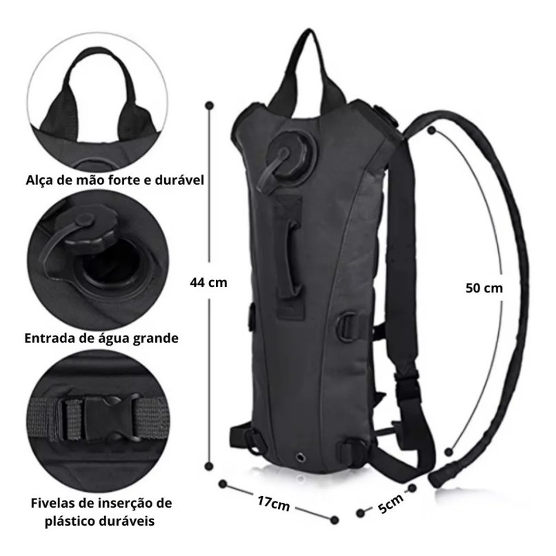 Bolsa Saco Estanque 3l Impermeável Camping Acampamento Água Mochila de hidratação para ciclismo