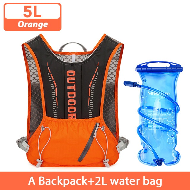Newboler 5L Mochila De Hidratação Para Bicicleta Leve E Respirável Colete De Corrida À Prova D'água Ciclismo Com