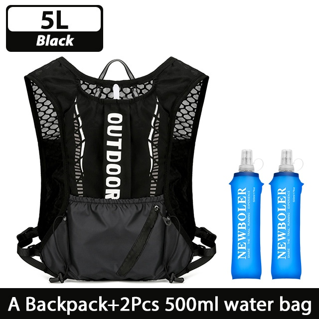 Newboler 5L Mochila De Hidratação Para Bicicleta Leve E Respirável Colete De Corrida À Prova D'água Ciclismo Com