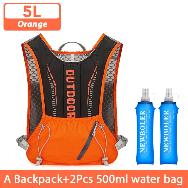 Newboler 5L Mochila De Hidratação Para Bicicleta Leve E Respirável Colete De Corrida À Prova D'água Ciclismo Com