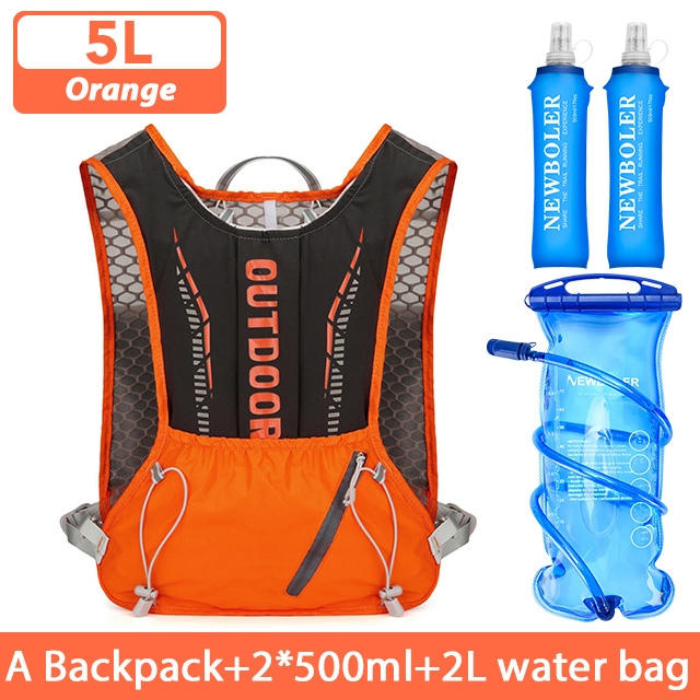 Newboler 5L Mochila De Hidratação Para Bicicleta Leve E Respirável Colete De Corrida À Prova D'água Ciclismo Com