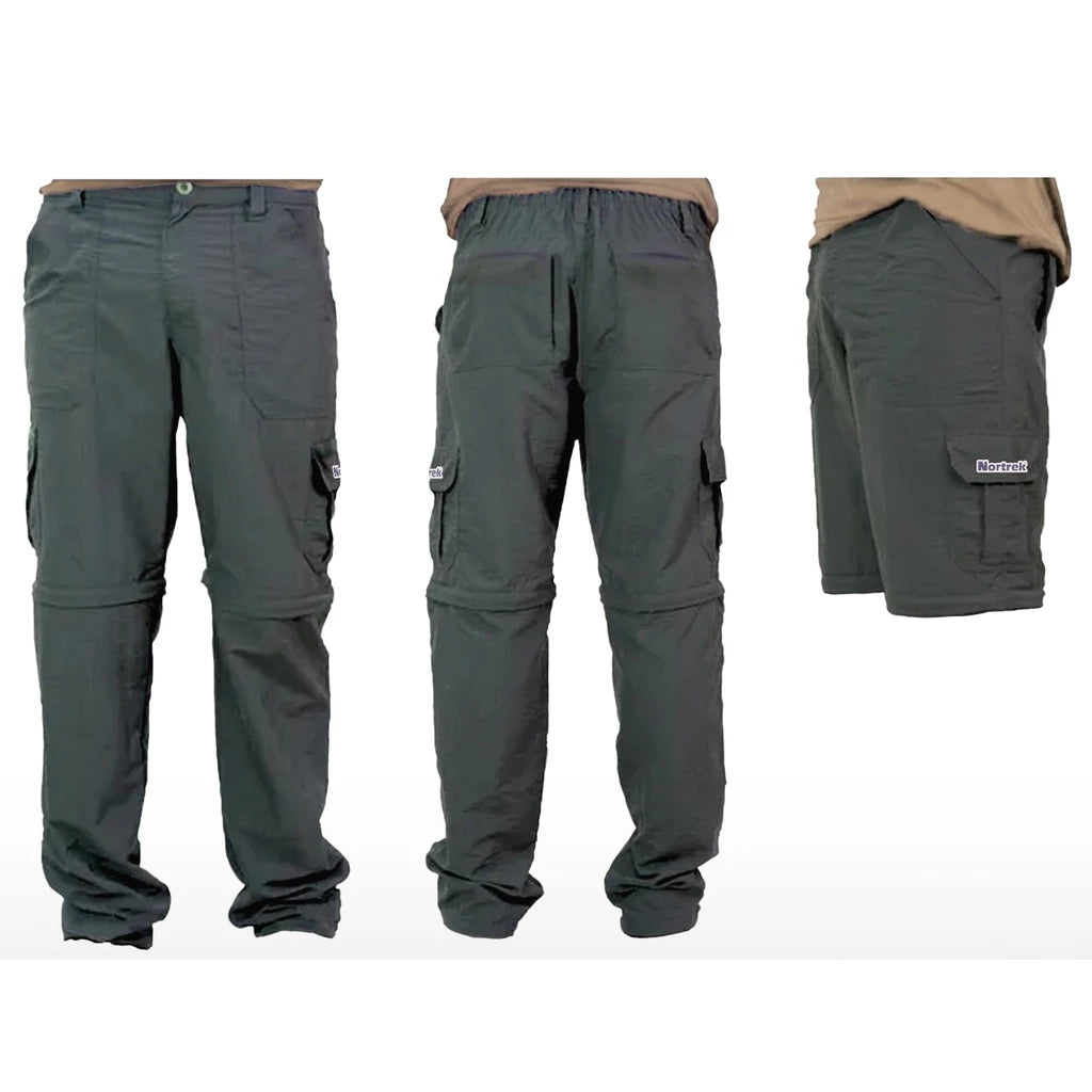 Calça De Pesca Trilha Vira Bermuda Nortrek 6 Bolsos Prot. Uv 50+