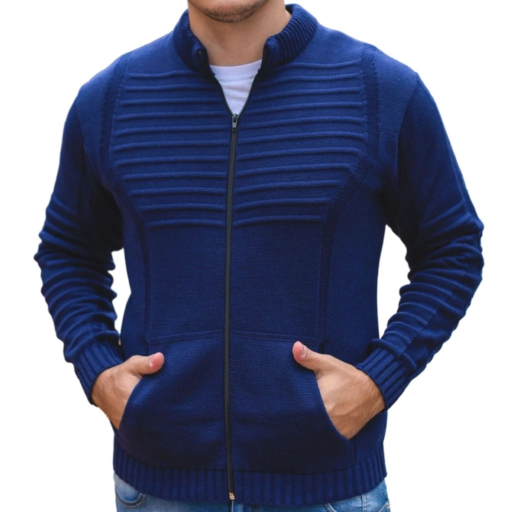 Casaco Parca Jaqueta Masculina Grossa de Inverno com Bolso e Zíper Quente Lisa Camuflada para Homens