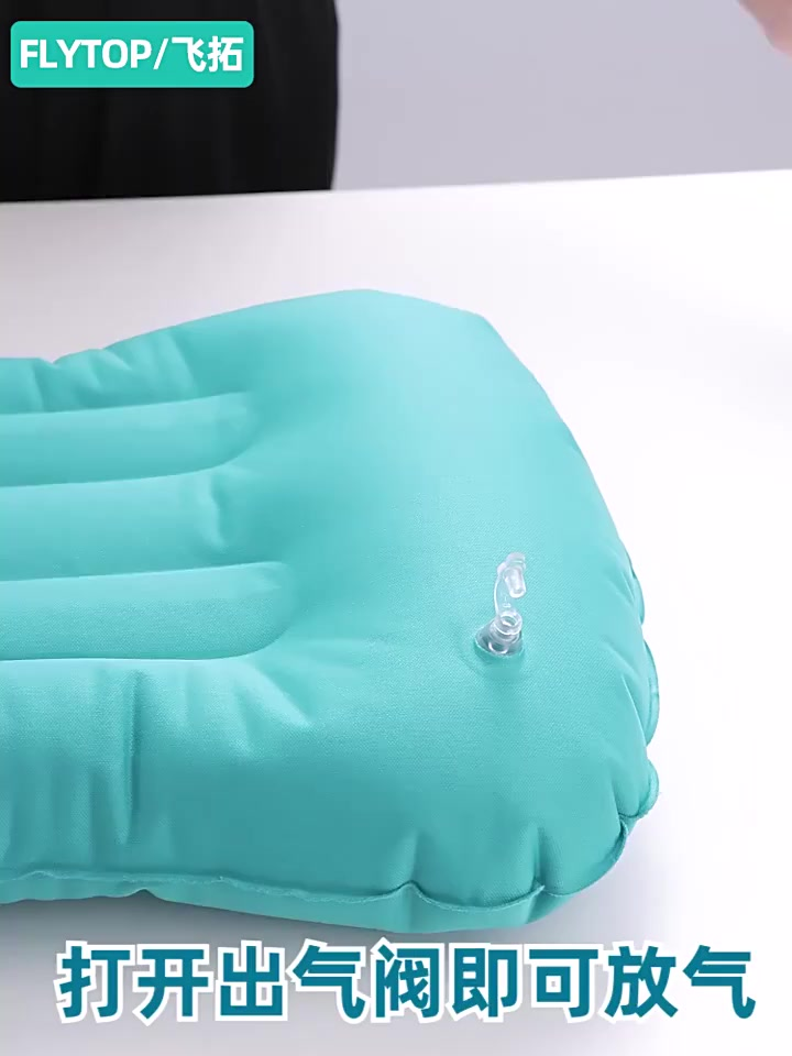 Travesseiro inflável portátil ultraleve adequado para viagens ao ar livre, acampamento, travesseiro de pescoço