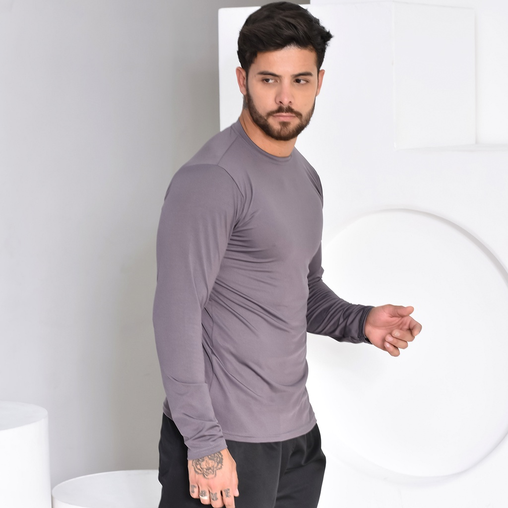 Camisa Camiseta Proteção Uv 50+ Solar Unissex Segunda Pele Frio e Calor Térmica Com Compressao