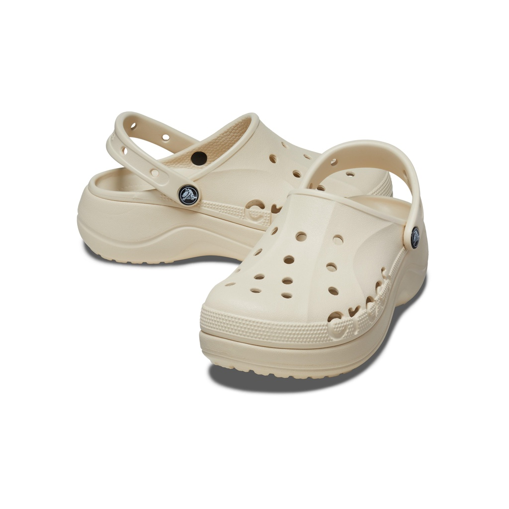 Sandália crocs baya plataform clog winter white