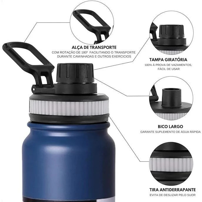 Garrafa Térmica aco inox 304 com 800ml garrafa espacial Quente & Frio Com Isolamento Térmico De Grande Capacidade