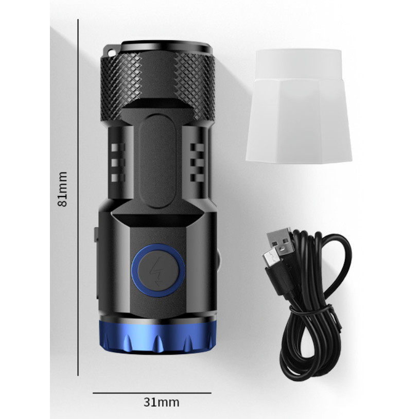 Lanterna Tática Poderosa De Alta Potência Recarregável Por USB