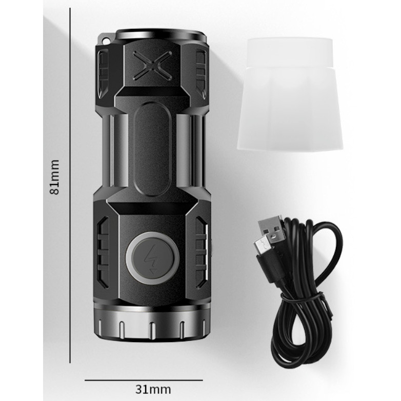 Lanterna Tática Poderosa De Alta Potência Recarregável Por USB