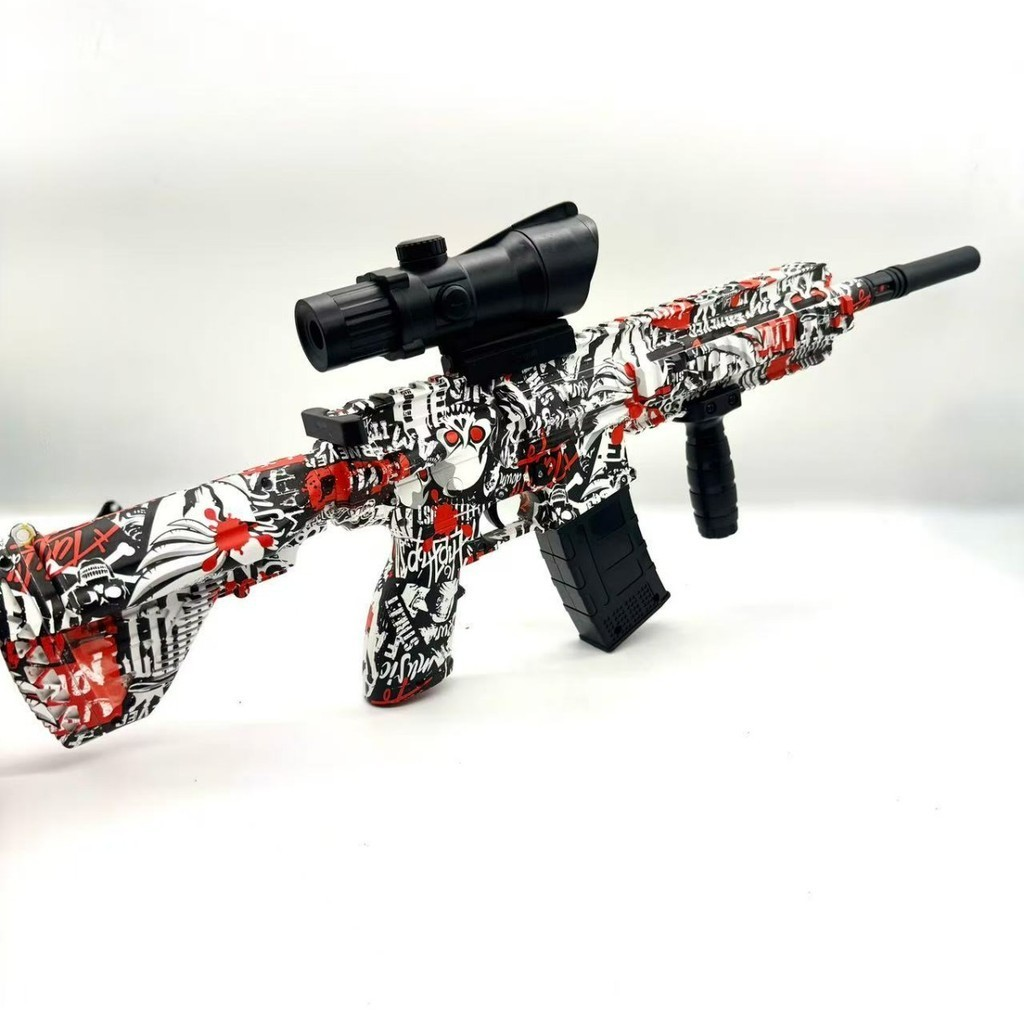(Grande) M416 Arma Metralhadora blaster Lança Bolinhas De Gel Elétrica Pistola de gel blaster