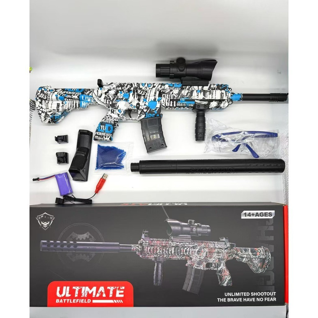 (Grande) M416 Arma Metralhadora blaster Lança Bolinhas De Gel Elétrica Pistola de gel blaster