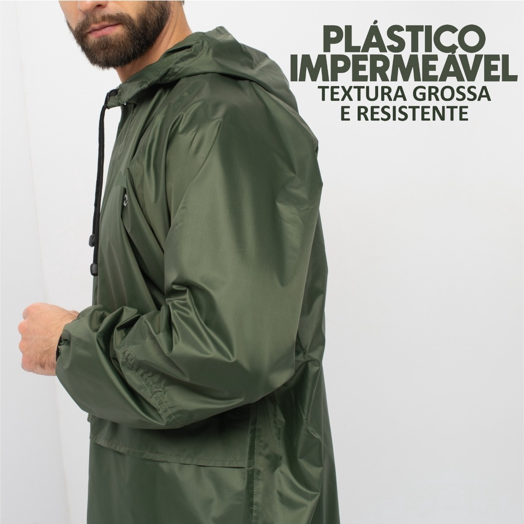 Capa De Chuva P/ Pesca Pescaria Militar Reforçada Epi Oferta