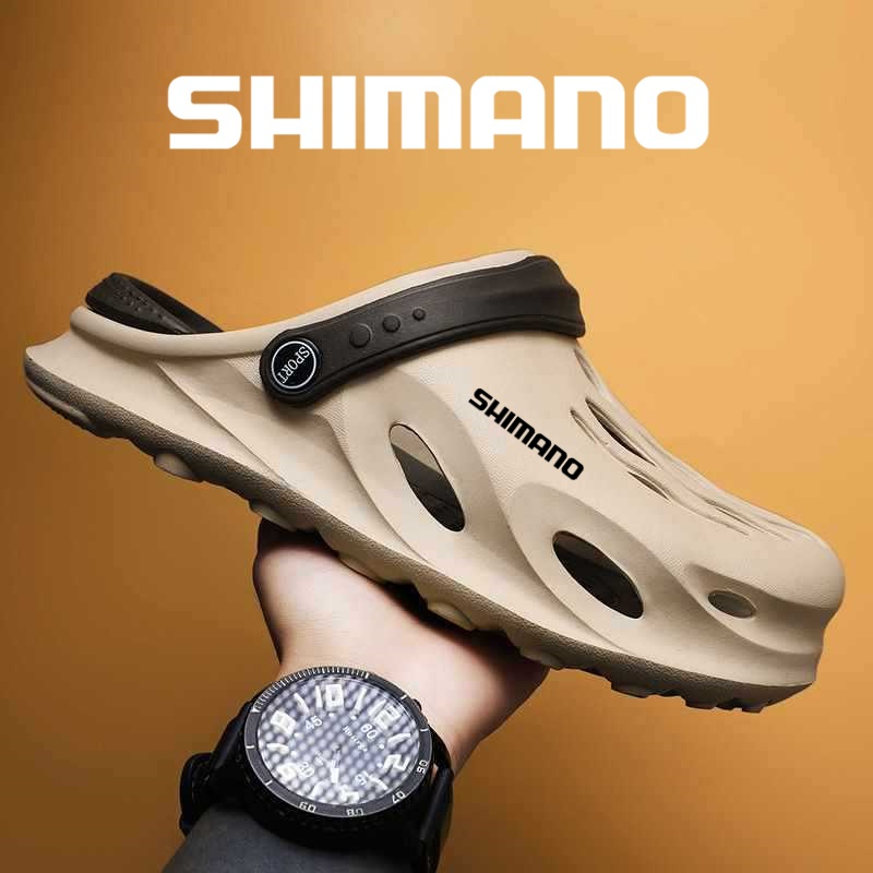 Shimano Sapatos De Verão Ao Ar Livre Buraco Baotou Homens Sandálias Casuais Suxi Chinelos De Praia Pesca