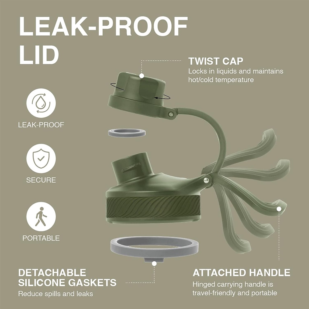 Garrafa Térmica Grande Capacidade Esportiva De Viagem Tampa De Portátil 800ml