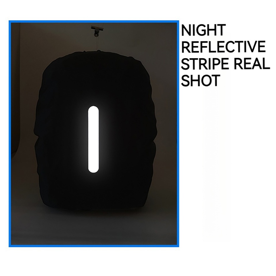 20L 35L 45L 60L 70L 80L 210t Double Plug Reflective Rain Cover Camping Xadrez Ciclismo Vertical Impermeável Rainycover