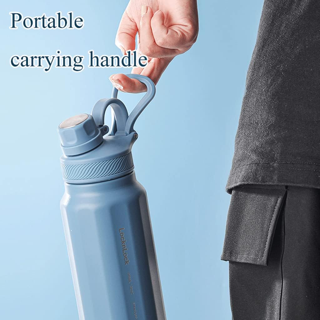 Garrafa Térmica Grande Capacidade Esportiva De Viagem Tampa De Portátil 800ml