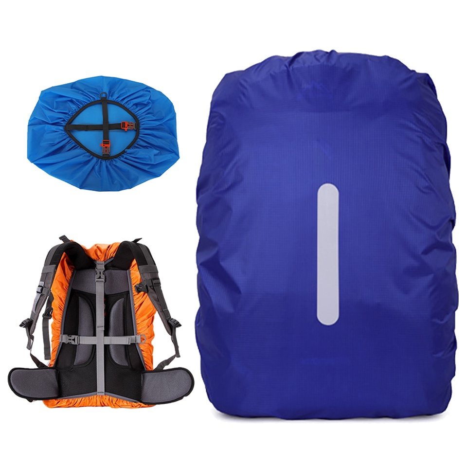 20L 35L 45L 60L 70L 80L 210t Double Plug Reflective Rain Cover Camping Xadrez Ciclismo Vertical Impermeável Rainycover