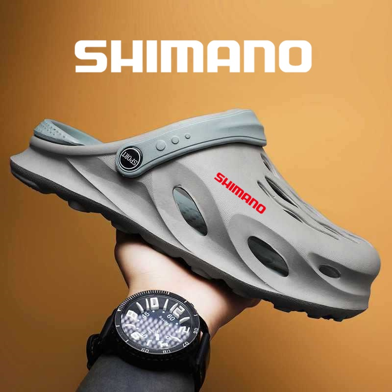 Shimano Sapatos De Verão Ao Ar Livre Buraco Baotou Homens Sandálias Casuais Suxi Chinelos De Praia Pesca