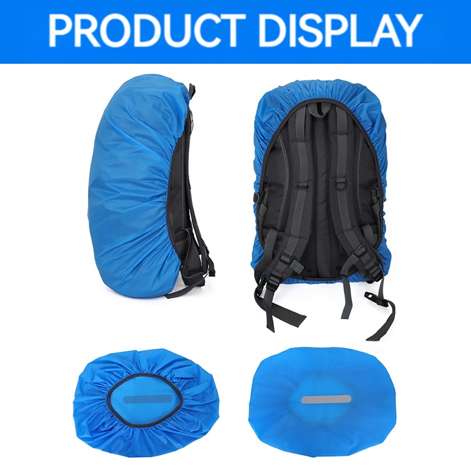 20L 35L 45L 60L 70L 80L 210t Double Plug Reflective Rain Cover Camping Xadrez Ciclismo Vertical Impermeável Rainycover