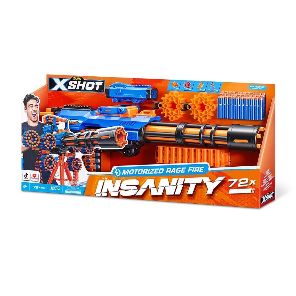 Lancador Insanity Motorized Rage Fire 72 Dardos
