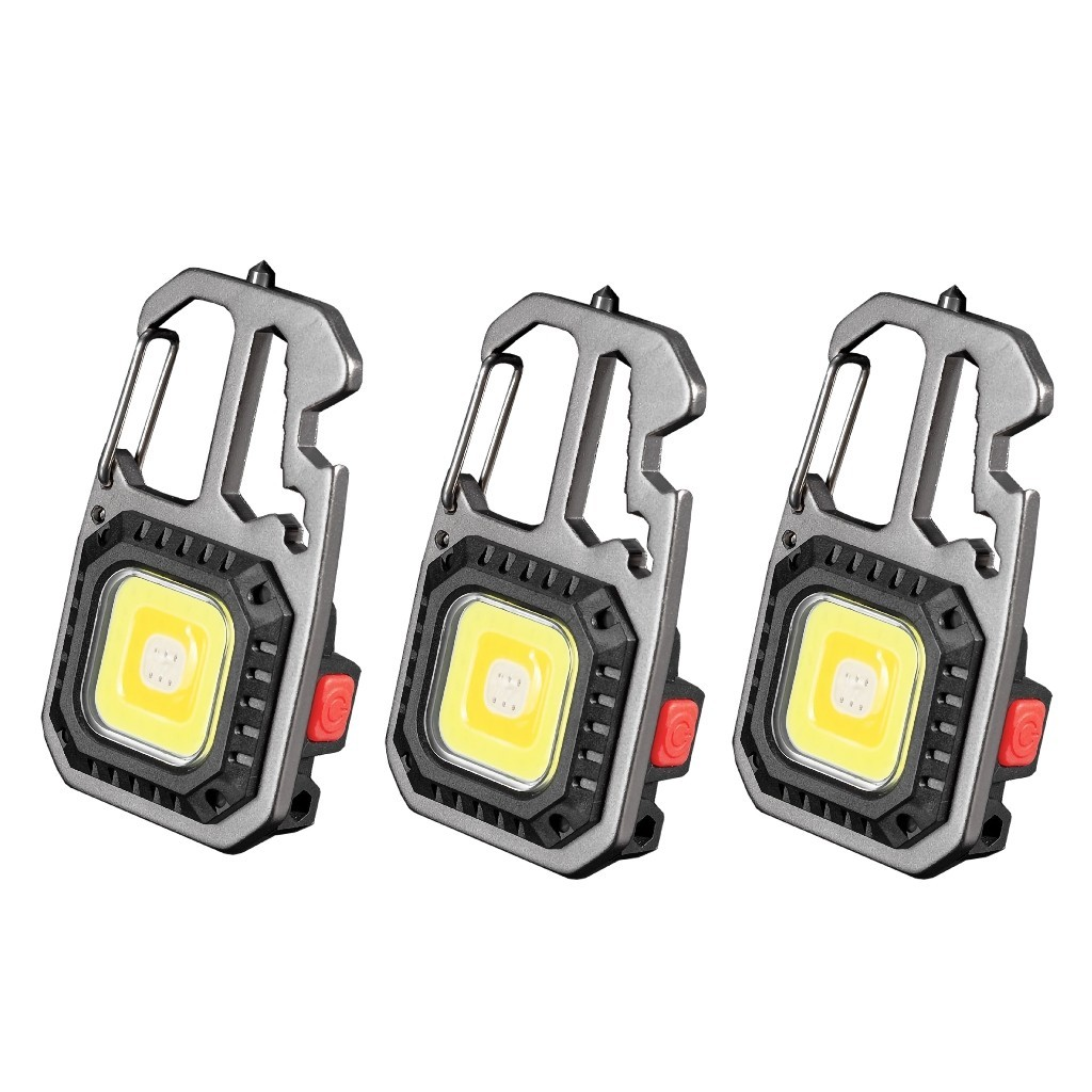 Chaveiro Lanterna Tatica Titaniun LED com Iluminação Ajustável Chave Multifuncional Blindado