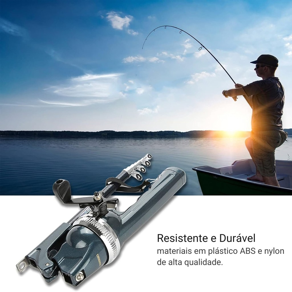 Varas de Pesca Leve Dobrável Portátil Carretel Fechado