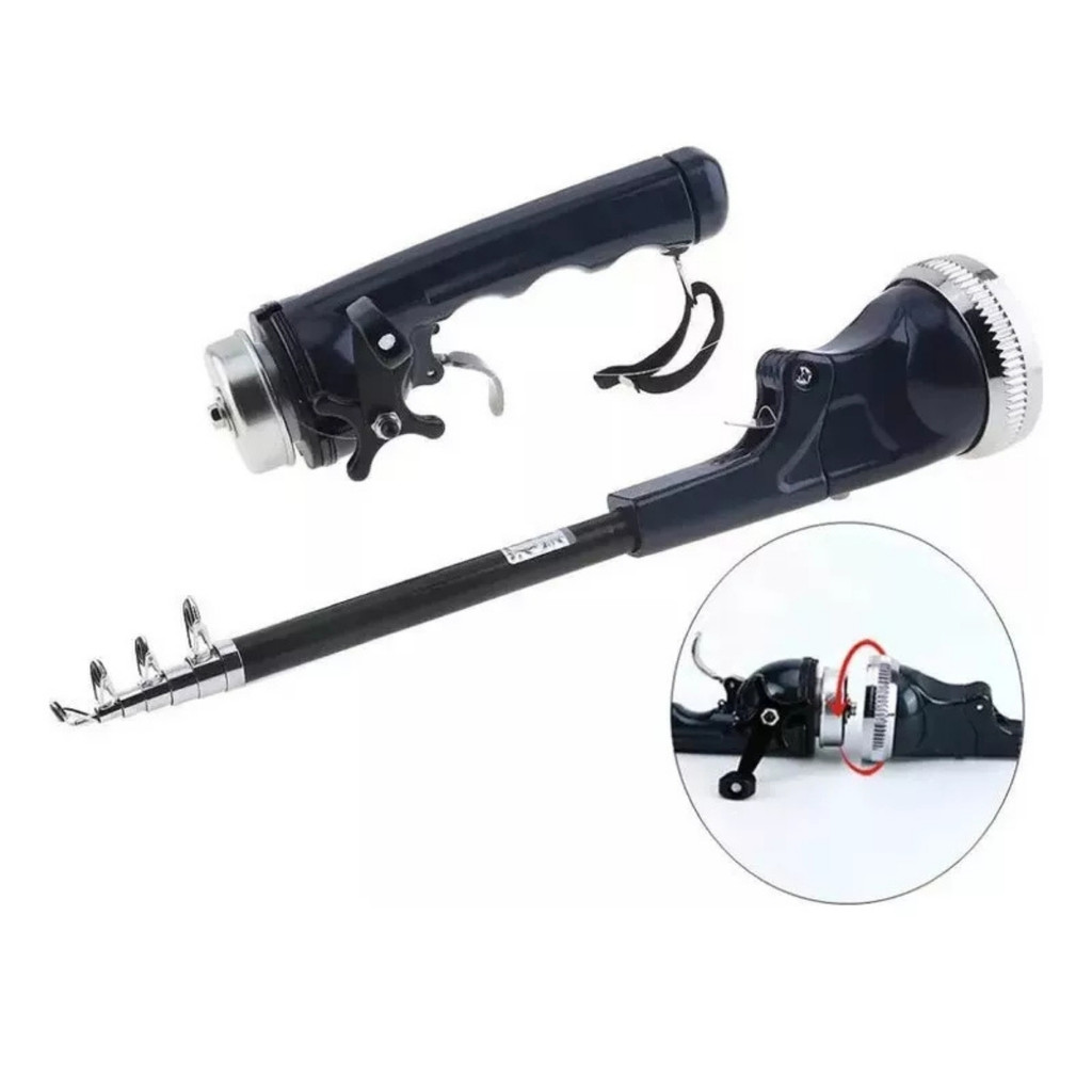 Varas de Pesca Leve Dobrável Portátil Carretel Fechado