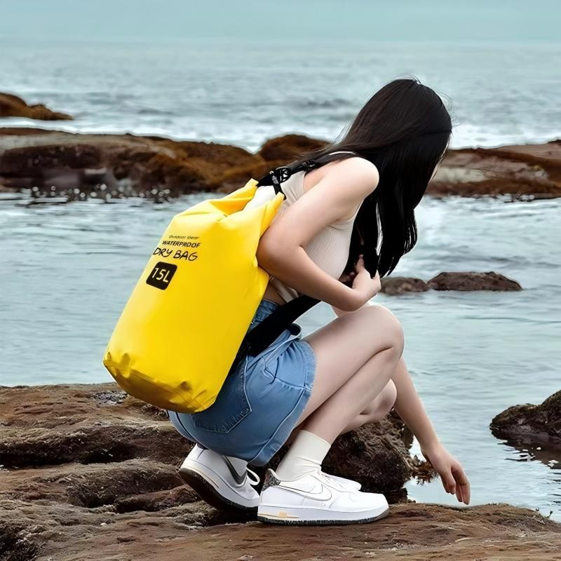 Bolsa Impermeável Saco Estanque 2/5/10/15/20/30L Camping Bag Mochila Pesca Caiaque Natação