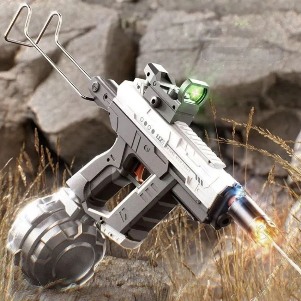 Pistola de Água Elétrica Automática Recarregável Ideal para Diversão Infantil ao Ar Livre Brinquedo Lançador de Água