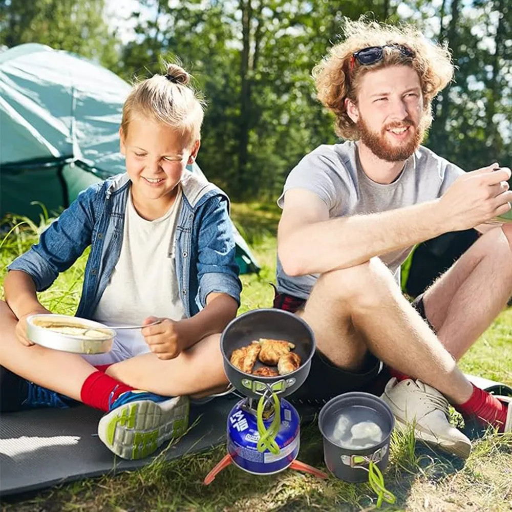 Kit Panelas Camping, Incluindo Talheres De Aço Inox 304