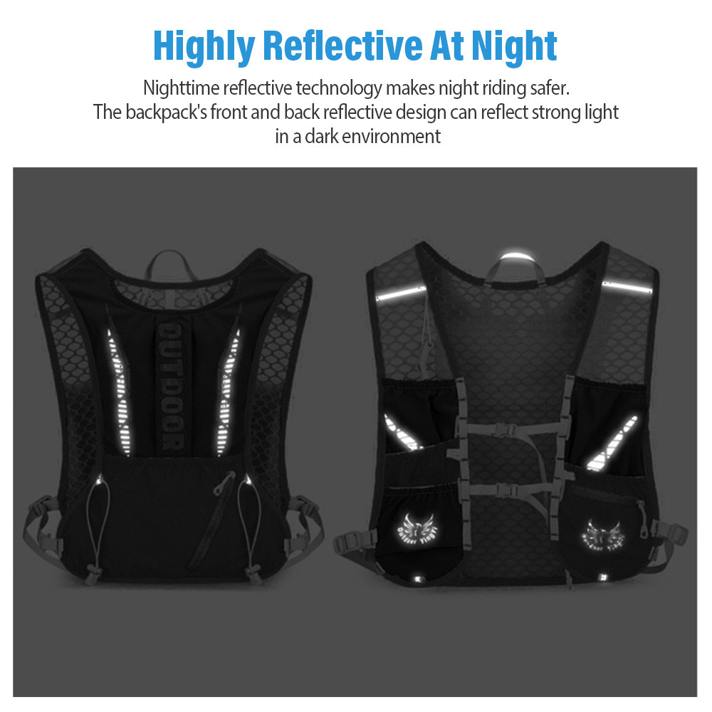 Newboler 5L Mochila De Hidratação Para Bicicleta Leve E Respirável Colete De Corrida À Prova D'água Ciclismo Com