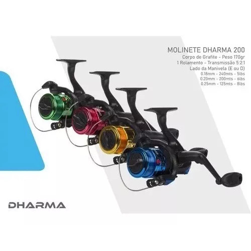 Kit De Pesca Completo Dharma 3 Varas+molinetes+acessórios