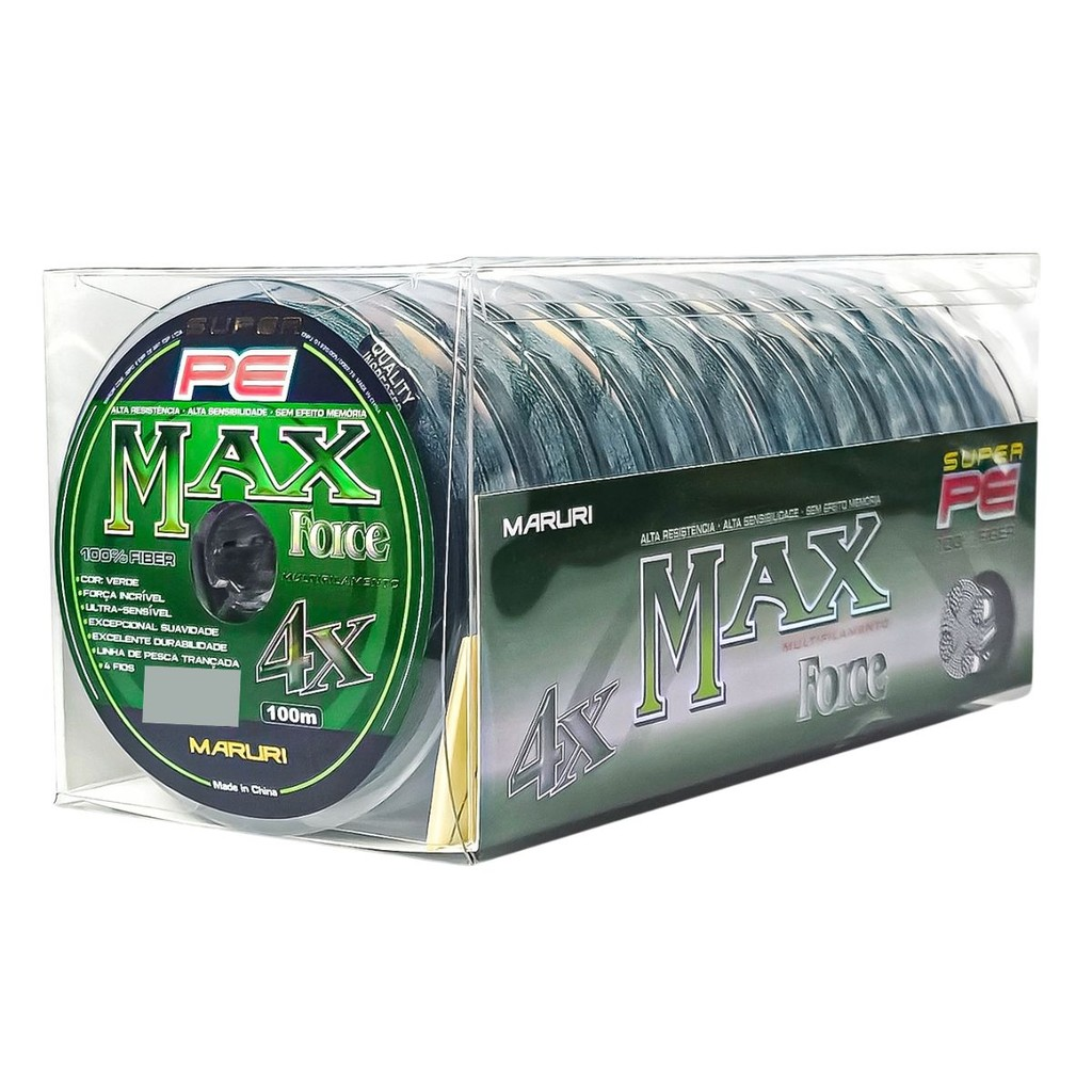Linha de Pesca Multifilamento Max Force 4X Maruri 100 Metros