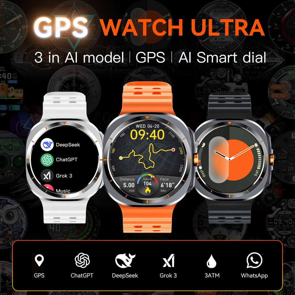 Relógio Smartwatch SU01 47mm GPS Integrado Responde WHATSAPP em AUDIO TELA SUPER AMOLED MICROWEAR Lançamento 2025