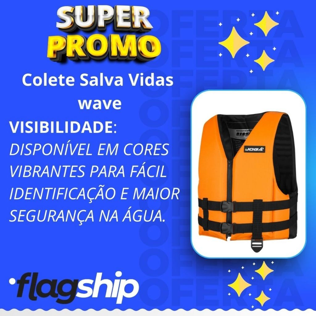 Colete Salva Vidas Wave Jogá Infantil Adulto Flutuação Cor
