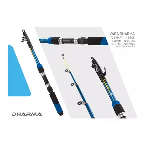 Kit De Pesca Completo Dharma 3 Varas+molinetes+acessórios