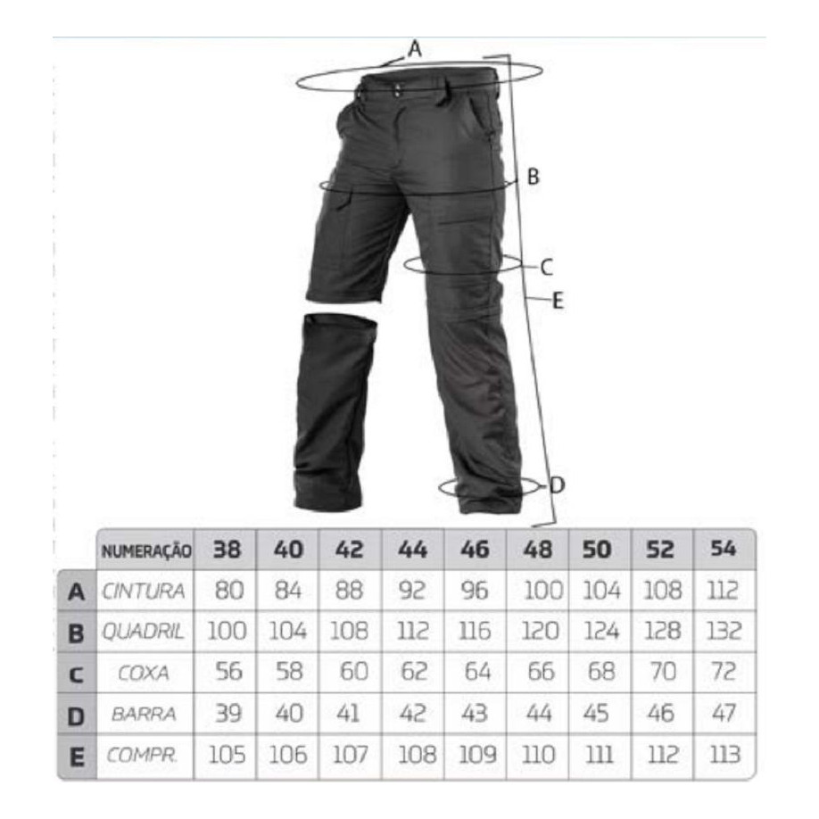 Calça de Pesca Vira Bermuda Trilha Camping Tecido Leve