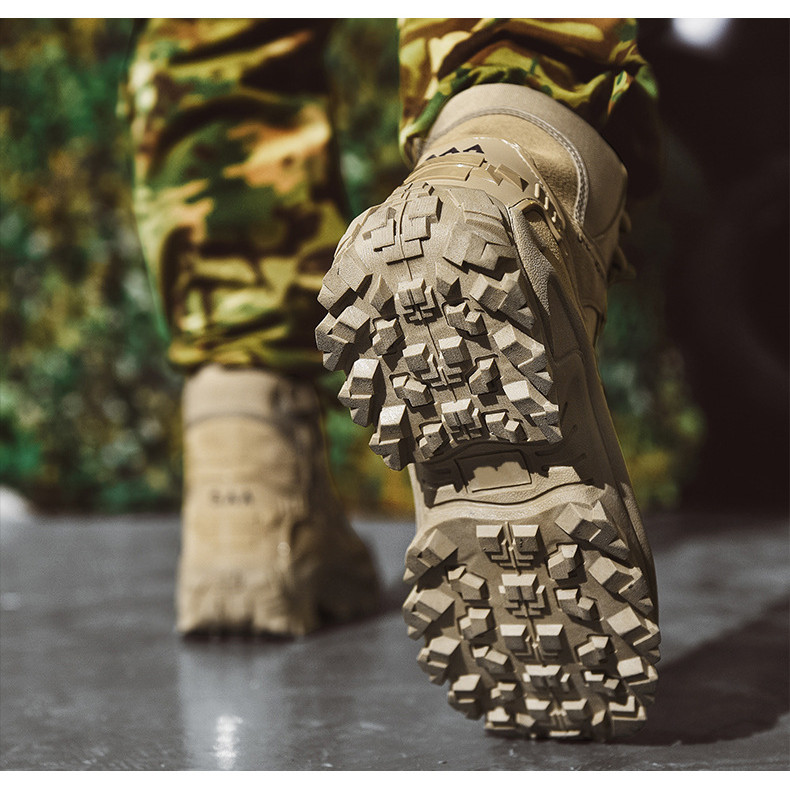 Plus Size Botas de Combate Alta Botas de Deserto Botas de Caminhada Masculina