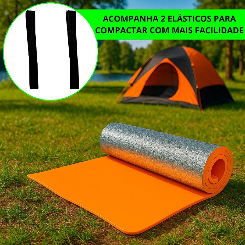 Isolante Termico Camping Eva Aluminizado Dormir Pesca Trilha Acampamento