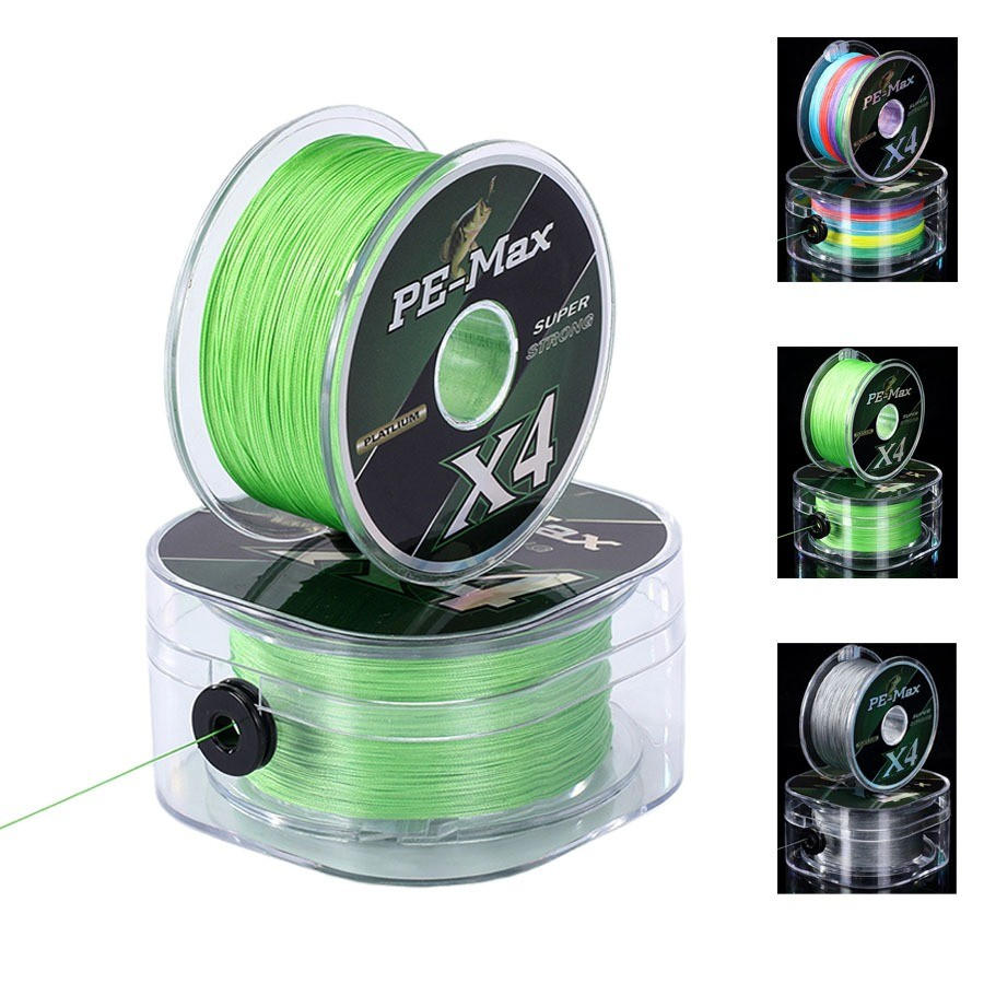 Linha De Pesca Multifilamento 300m/500m Verde Cinza Multicor 4 Fios Super Resistente PE