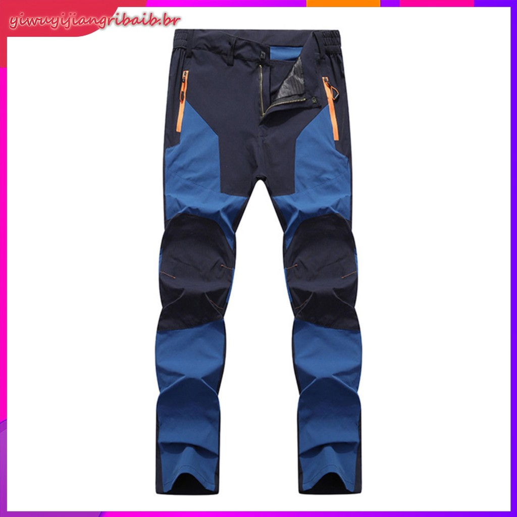 Calças De Trabalho Para Caminhadas Ao Ar Livre À Prova D'água Com Bolsos Zíper