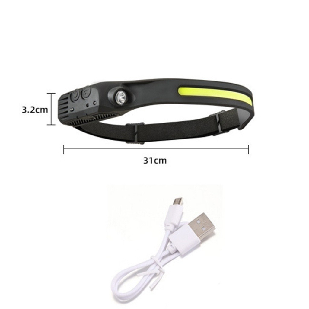 Kit 2 Lanterna de cabeça com SUPER LED Recarregável USB Type C anjgg