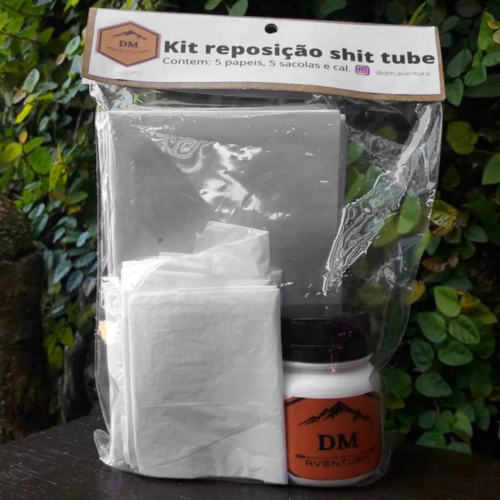 Kit Reposição Shit Tube (sacola, Cal e Papel)