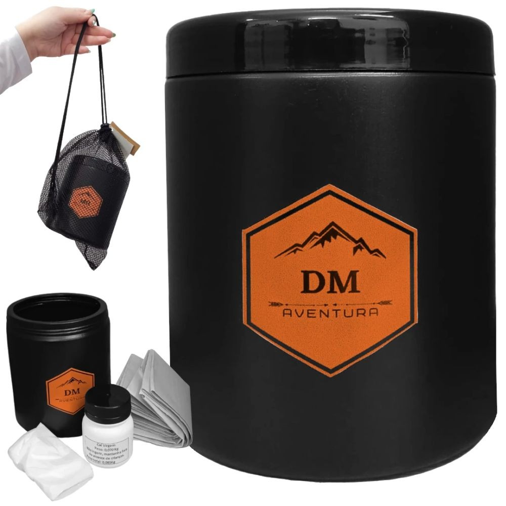 Shit Tube Pote 1l Coletor Porta Dejeto Camping Trilha