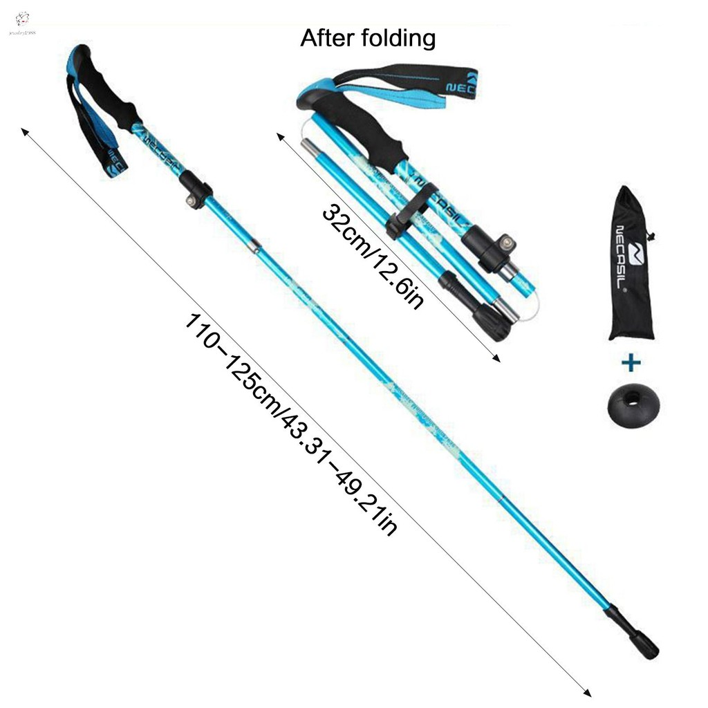 Bastões De Trekking Dobráveis Para Caminhadas , Leves , Ajustáveis , Duráveis , Uso Em E Escalada