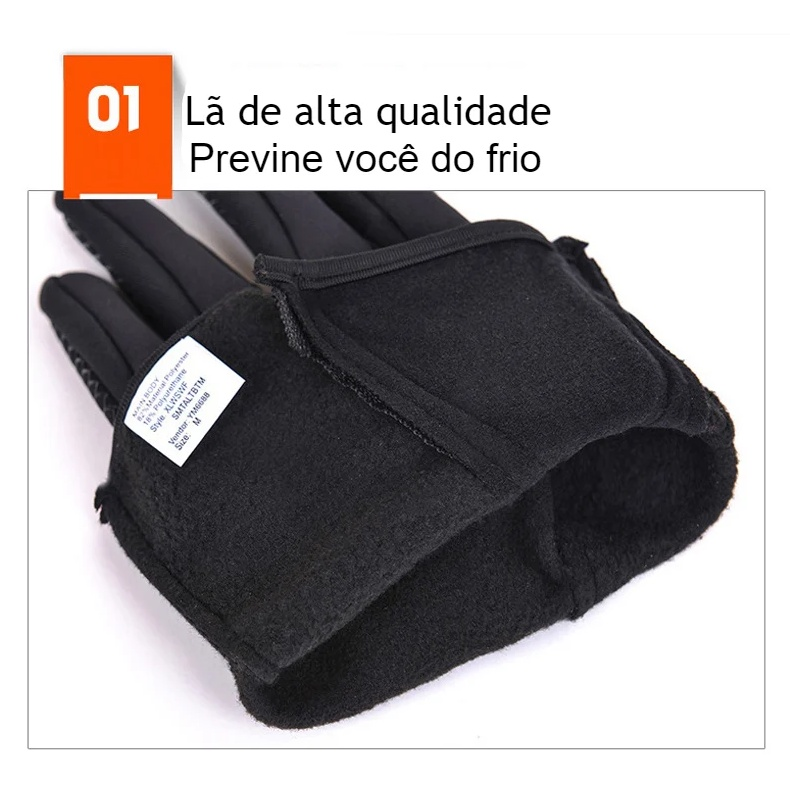 Luvas Aquecidas Com Tela Sensível Ao Toque Para Ciclismo , Esportes , Calor Em Clima Frio